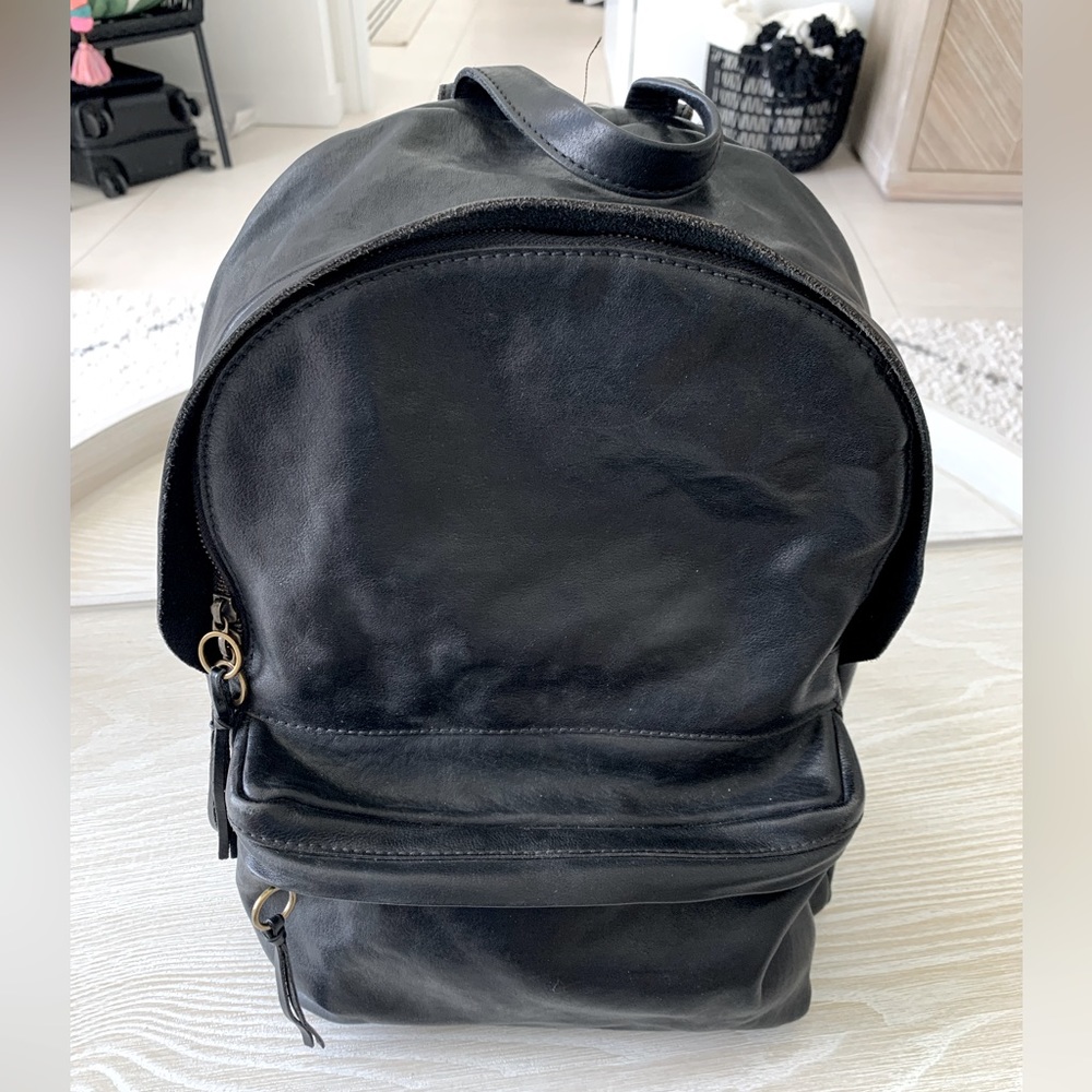 MADEWELL - THE LORIMER - BLACK LEATHER BACKPACK